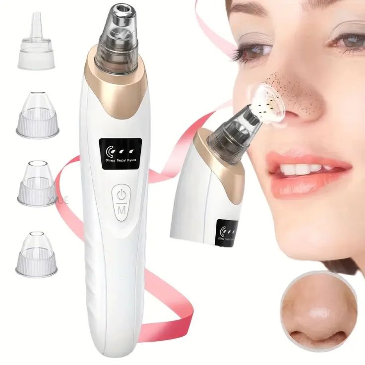 USB-rechargeable skin vacuum for clear pores.