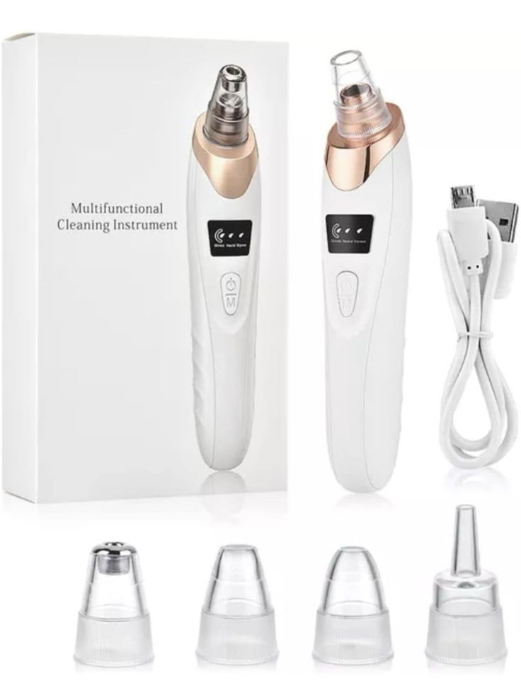 USB-rechargeable skin vacuum for clear pores.