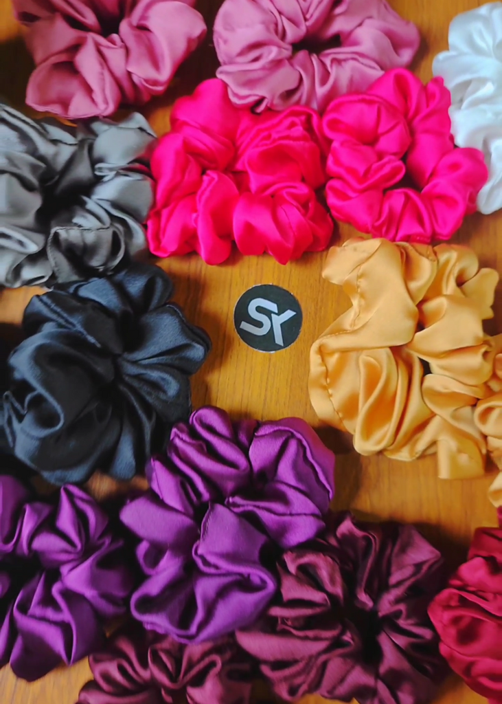 A . Pack of 10 Silk Scrunchie