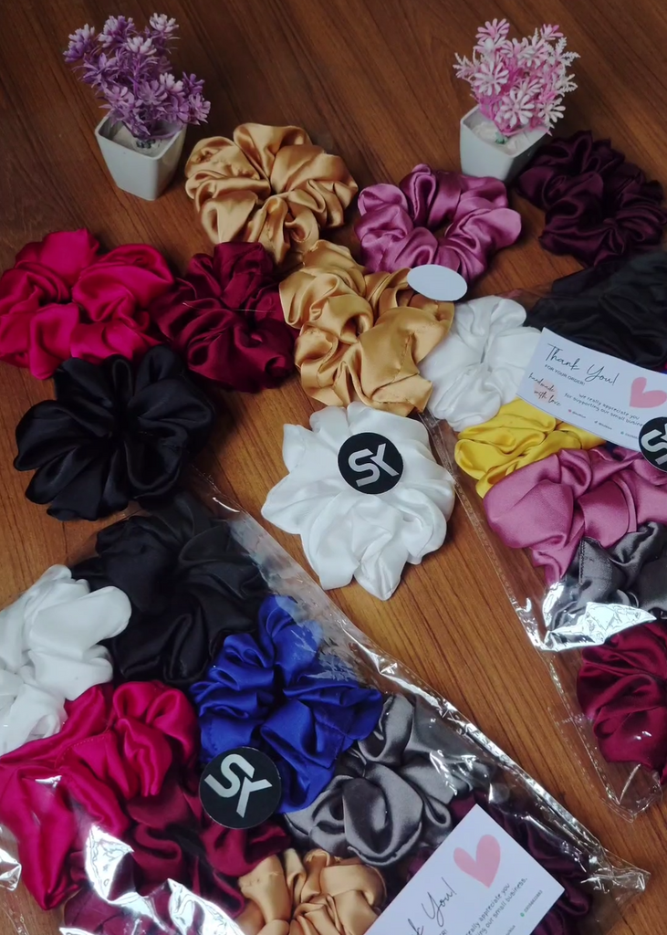 A . Pack of 10 Silk Scrunchie