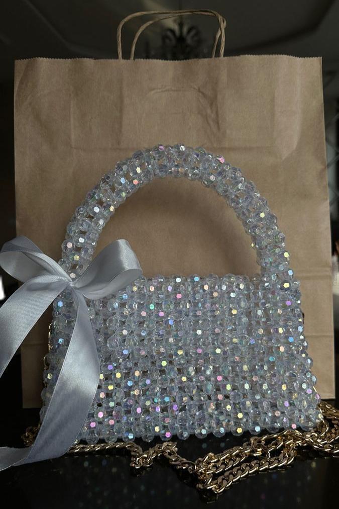 Transparent Crystal Bead Bag