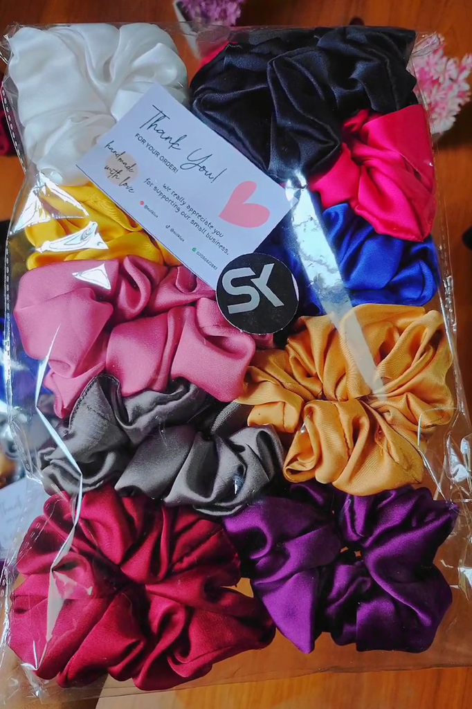 A . Pack of 10 Silk Scrunchie