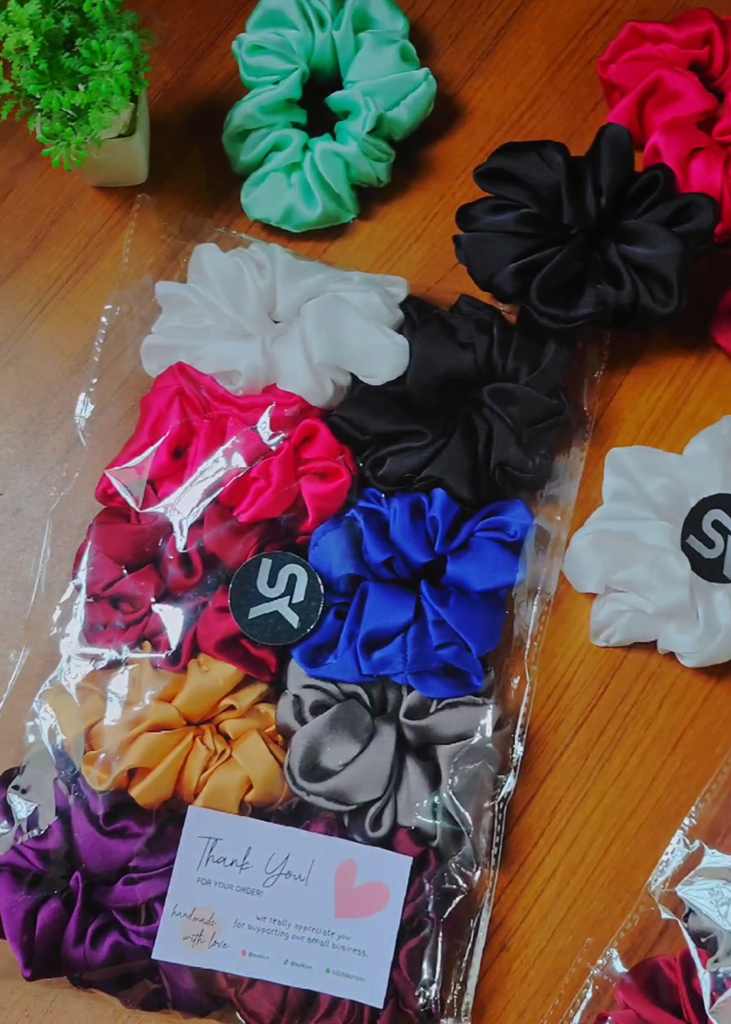 A . Pack of 10 Silk Scrunchie